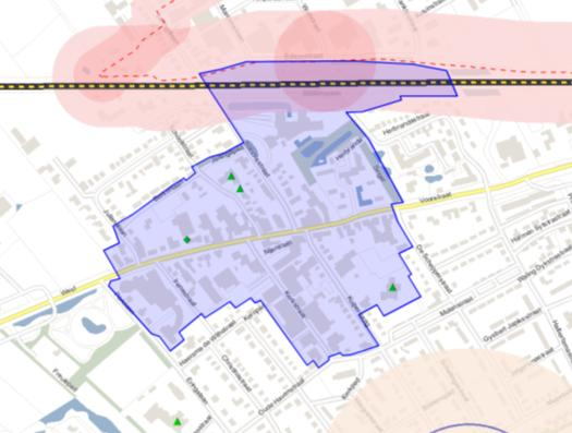 Figuur 1: begrenzing plangebied Buitenpost-Centrum Uit de professionele Risicokaart blijkt dat in de directe nabijheid van het plangebied risicobronnen zijn