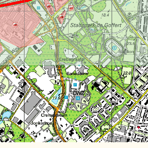 Landbouwbuurt Nijmegen, ligging kilometer maximale groepsrisico situatie huidig