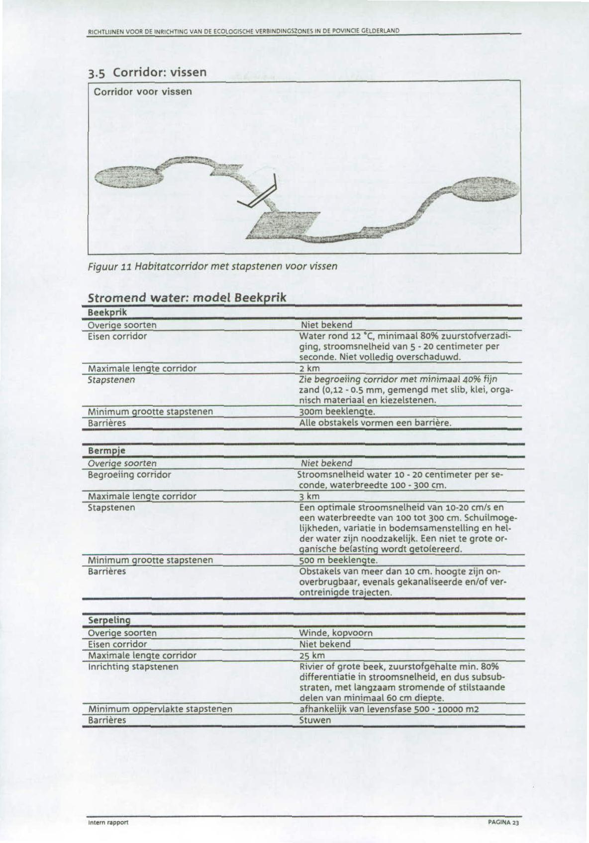 RICHTLIJNEN VOOR DE INRICHTING VAN DE ECOLOGISCHE VERBINDINGSZONES IN DE POVINC1E GELDERLAND 3.