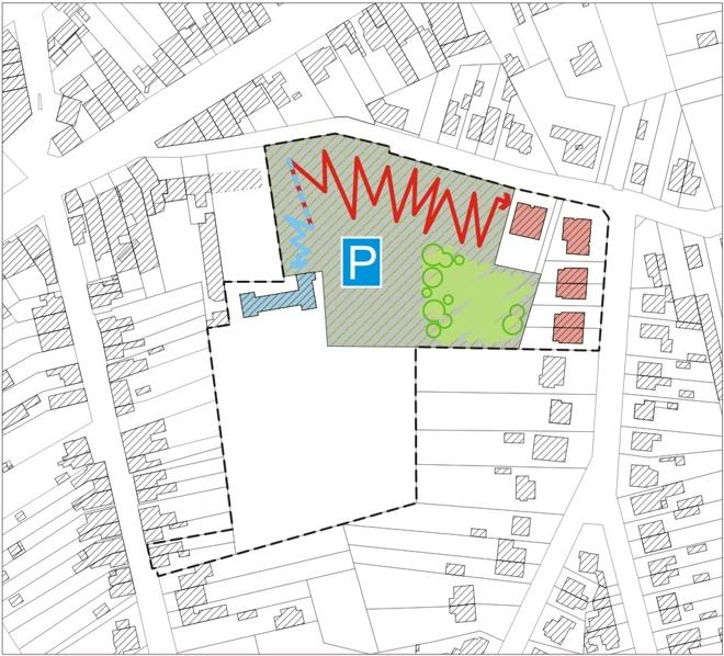 Langs de Moerhoflaan en de Dennenlaan kan de bestaande bebouwing verder gezet worden. Voor de achterliggende bebouwing kan een hogere dichtheid gehanteerd worden (zones A en B).