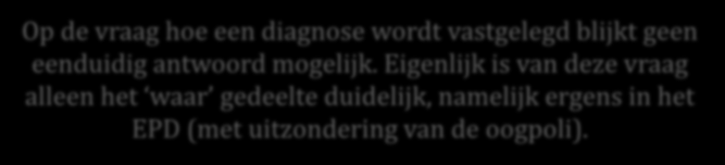 zijn gegroepeerd in 13 groepen. Het is onduidelijk of deze groepen door het specialisme zelf zijn bedacht of landelijk.