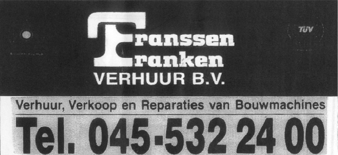 5321759 Verhuur, Verkoop en Reparaties van Bouwmachines Tel.