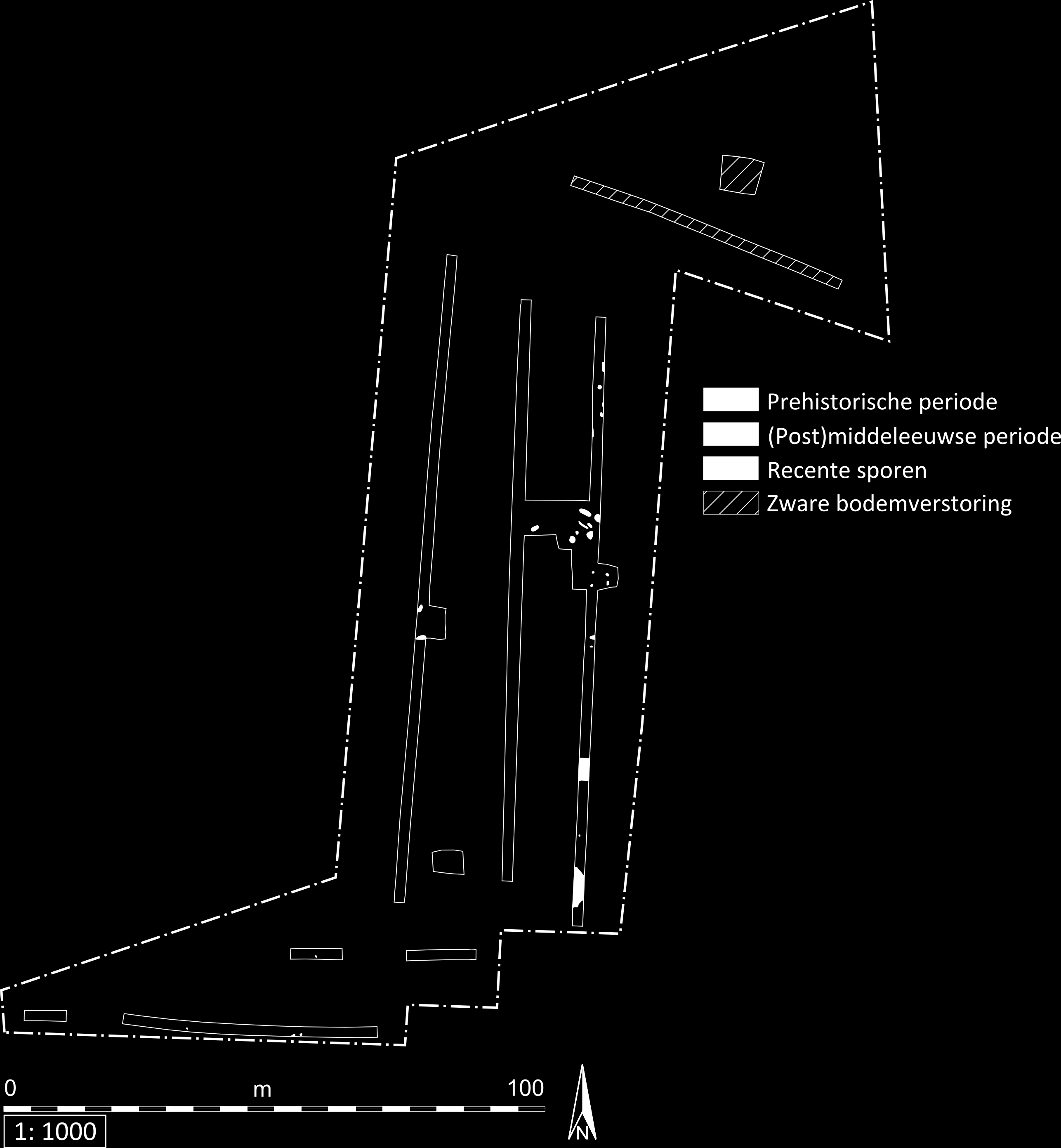 HetarcheologischvooronderzoekaandeHellegatstraatteHeistSopSdenSBerg 3.2Hetsporen(envondstenbestand 3.2.Algemeen Erwerdenintotaal27bodemsporengeregistreerd.