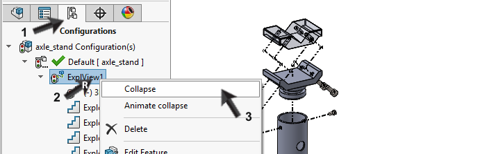 66 De assembly is nu een Exploded View geworden. Maar hoe kom je nu weer terug in de normale assembly? 1.