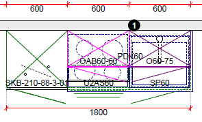 1 blok 180cm 75 cm 12 - integreerbare koeler 88cm / refrigérateur intégrable 88cm GEEN CODE BLOK C1.0 C1.1 C1.2 C1.3 C1.4 C1.5 C1.6 C1.