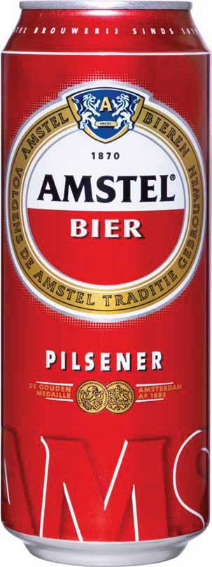 Amstel pilsener of blond 4.0 bier* 2 blikken à 500 ml. 1.26-1.
