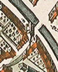 van Broekhuysen een kaart met daarop de Middeleeuwse stadsmuur en poorten. Hij heeft zich hierbij waarschijnlijk gebaseerd op oudere, thans verloren gegane, gegevens.