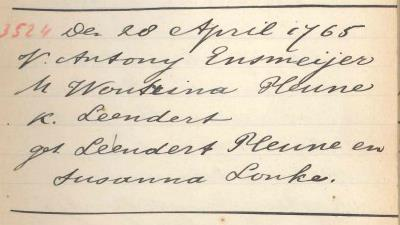 1789 betaling trouwgeld Anthony Hengstmengsel ( arbeider ) en Cornelia Quaak in Sint Maartensdijk 14.04.