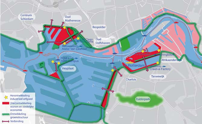 Passend bij de gefaseerde ontwikkeling, waarbij in de eerste fase veel ruimte moet zijn voor initiatief en experiment, zet Stadshavens in op het aantrekken en faciliteren van achtereenvolgens