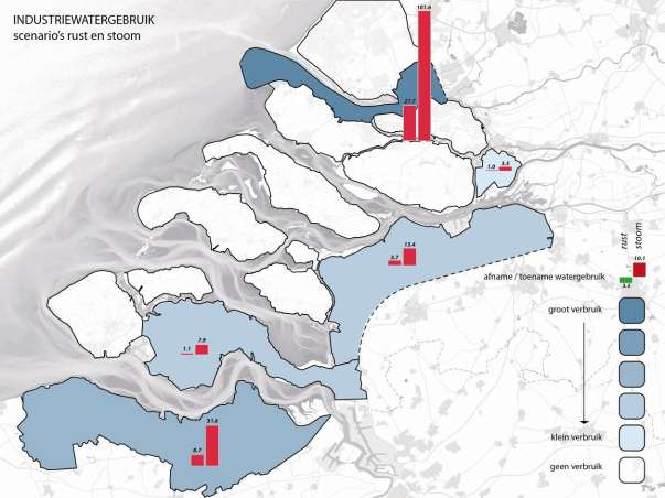 5.7 CHLORIDE GEHALTE HOOFDWATERSYSTEEM 2050 (EXTERNE VERZILTING) De gegevens in deze paragraaf zijn ontleend aan een werkdocument van Deltares (januari 2012), dat een eerste indruk geeft van de