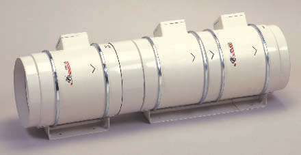 MIXVENT-TDx3 Systeem speciaal ontworpen, daar waar men moet beschikken over een ventilator met een nodig debiet, maar waar het nodig is om de druk op te voeren, om de drukverliezen in het kanalennet