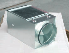 Filterkastem met zakkenfilters MFL-F5 MFL-F7 Kast uit gegalvaniseerd staal Ronde aansluitdiameter met dichtingsrubber Toezichtspanneel voor onderhoud van de filter Voor montage in opbouw, of in valse