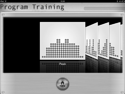 4. Use PROGRAM - Preset training programs The PROGRAM contains several preset training