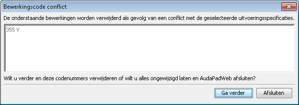 Let op: Indien u een blind codenummer aan uw rapport heeft toegevoegd en gecalculeerd en u wilt toch nog even terug naar AudaPadWeb voor een correctie van uw AudaPadWeb-invoer, zal AudaPadWeb (bij