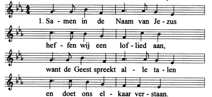 diaken: Zo prijzen wij uw Naam, Heer, onze God, want wij weten: uw barmhartigheid heeft geen einde! Gloria: Gezang 464 1. Alle volken looft de Here, aarde zing een vrolijk lied!