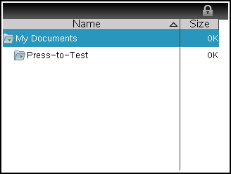 Op een Clickpad: Druk op c. 2. Selecteer Mijn documenten om bestandsbeheer te openen. U kunt mappen en documenten in de map Druk-om-te-toetsen creëren, opslaan of wissen. Een nieuw document openen 1.