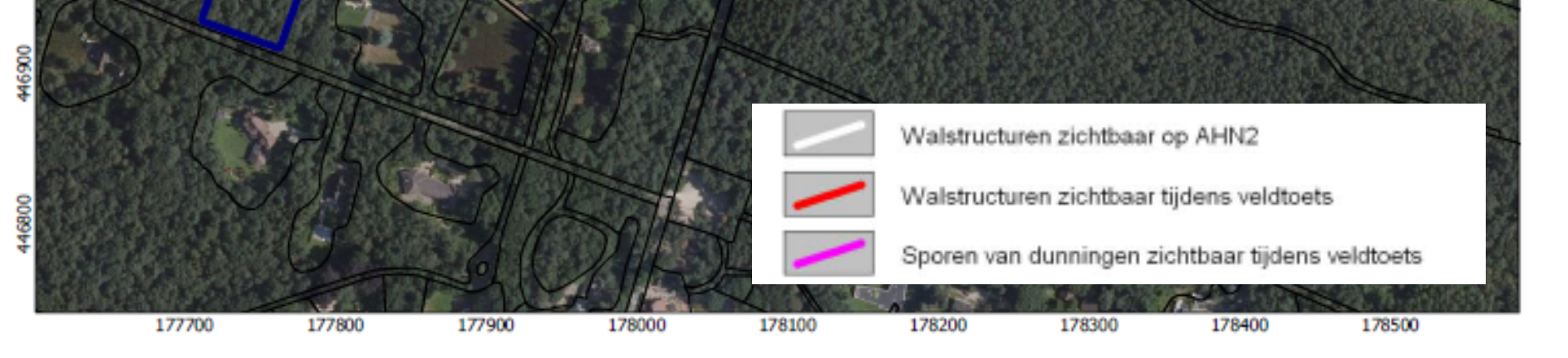 Het lijkt er op dat dit celtic-field zich in zuidelijke richting verder naar de Dikkenbergweg heeft uitgestrekt.