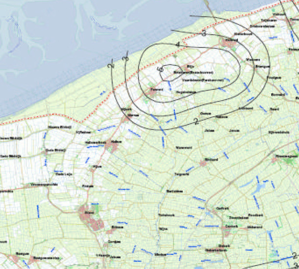 113603 blz 51 Figuur 13. Bodemdaling (bron: Wetterskip Fryslân, 2009) Watersysteem Het grootste deel van het landelijk gebied maakt deel uit van een poldersysteem.