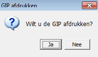 2.2 Instelling standaard GIP Als u in het menu Beheer Praktijk de parameter standaard GIP heeft ingesteld, dan ziet u dit terug tijdens de receptverwerking.