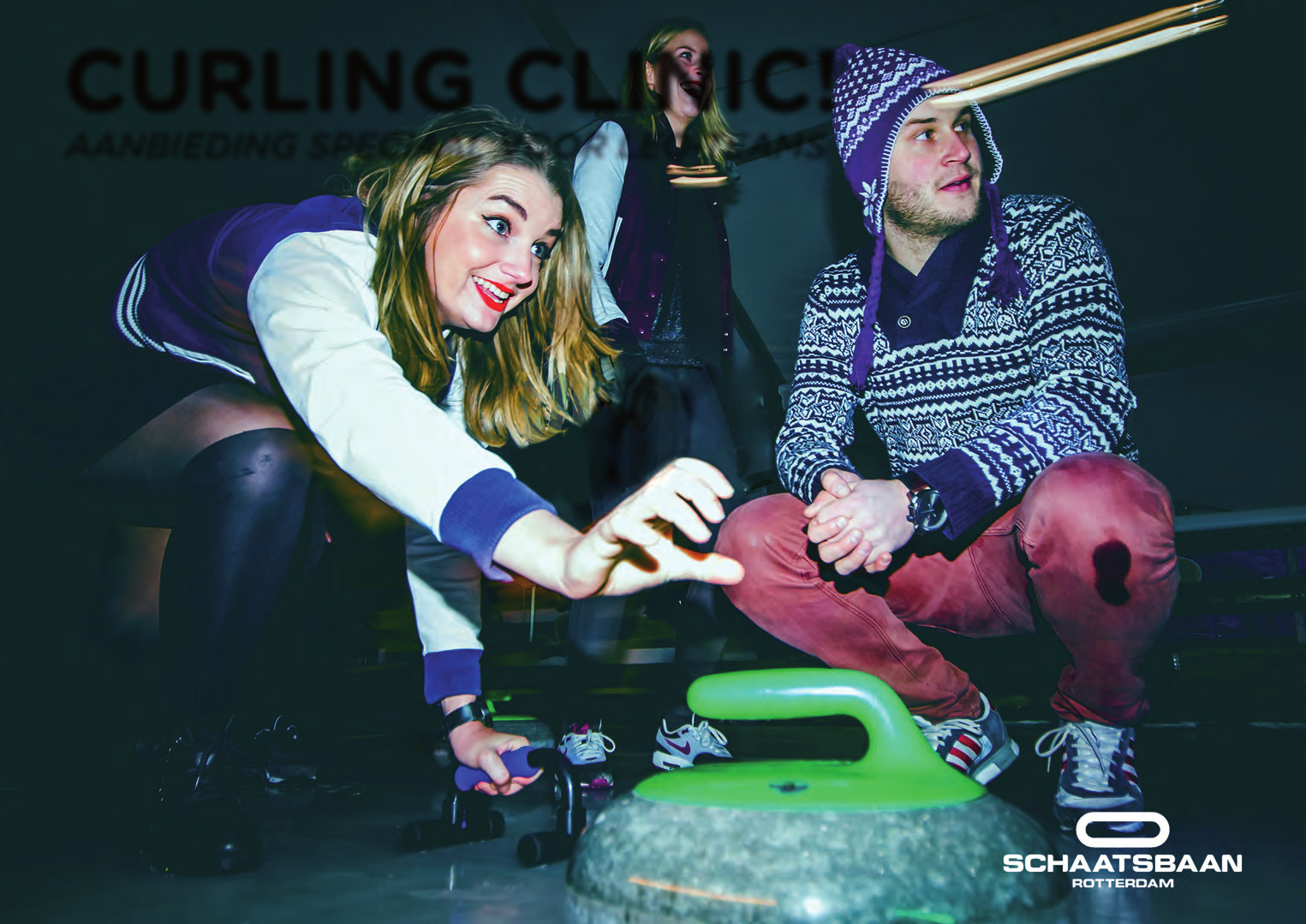 CURLING CLINIC! AANBIEDING SPECIAAL VOOR LEO-TEAMS Ontdek de meest ludieke sport op ijs. Gewoon hier, op jullie eigen Thermopylae.