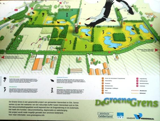 Fietsroute Grote graanmolens en groene grenzen. Een route van de Afdeling IVN Veenendaal- Rhenen. Start- en eindpunten. Startpunt a: De Cultuurfabriek, Kees Stipplein te Veenendaal.