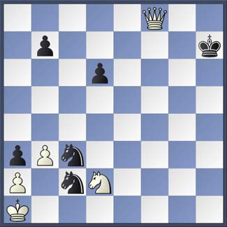 In gewoon Nederlands leest dat als volgt: 1. e4 e5; 2. d4 exd4; 3. Pf3 c5; 4. Lc4 Pc6; 5. c3 Df6; 6. 0-0 d6; 7. cxd4 cxd4; 8. Pg5 Ph6; 9. f4 Le7; 10. e5 Dg6.