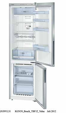 deuren, inox-metallic wanden 201 x 60 x 65 cm KGE 36DW40 - Wit Bottom-freezer LowFrost 214 l+