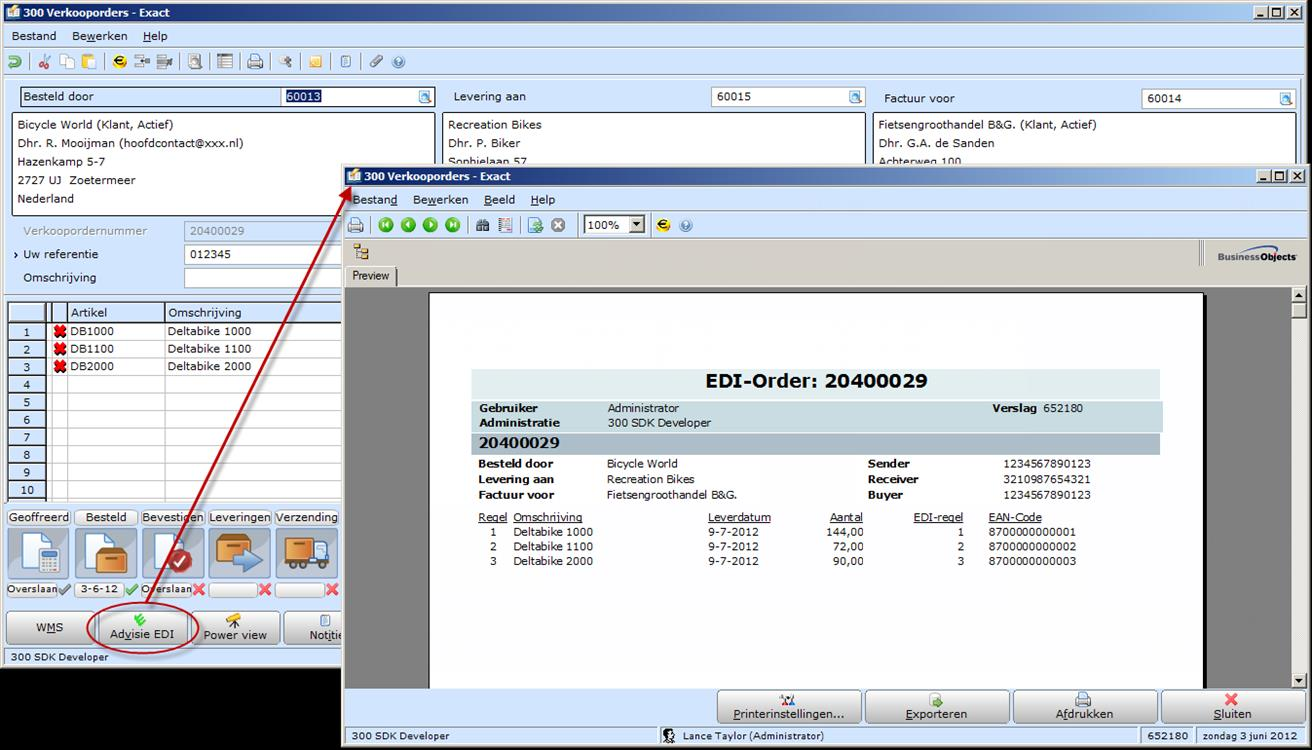 EDI XML Tool rapportage