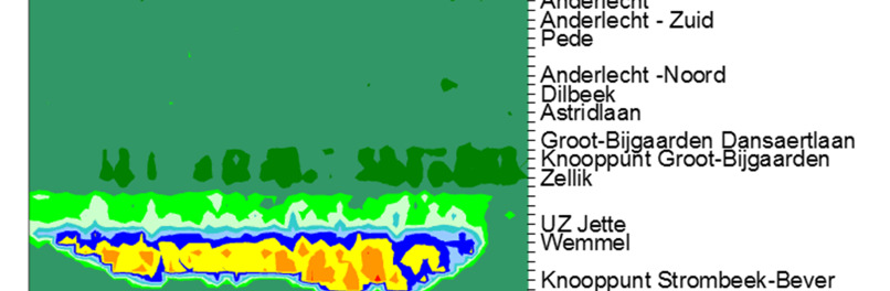 De lokale verstoringen ter hoogte van het knooppunt Zaventem zijn beperkter in aantal.