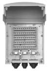 10DA LSA Distributie box 20 t/m 100DA LSA-Plus (EVZ78 - IP64 met afdichting) Montagecapaciteit: 20DA 30DA 50/100DA Diverse kabelinvoer mogelijkheden 25-520-00500 25-520-00530 25-520-00100 uitv.