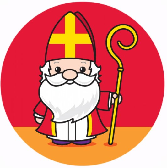 Versier het vlaggetje voor Sinterklaas. Knip het uit en lever het vlaggetje in bij je juf of meester!