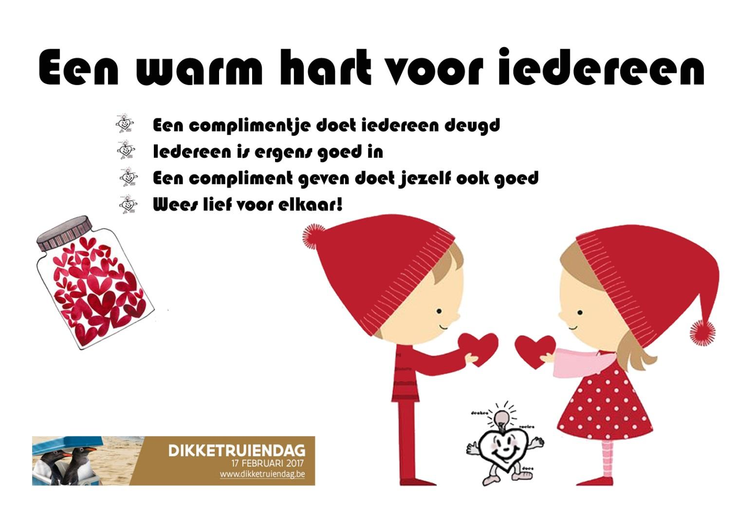 Nieuwsbrief februari 2017 ICO thema van de maand februari: Een warm hart voor iedereen We doen het veel te weinig.