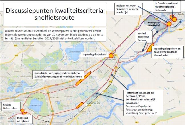 1C.4.3 Uitdagingen: Snelfietsroute Snelfietsroute Rotterdam Gouda komt in aanmerking voor rijksbijdrage vanuit amendement Hoogland.