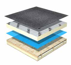 baanvormige dakbedekking voor platte of flauw hellende daken.