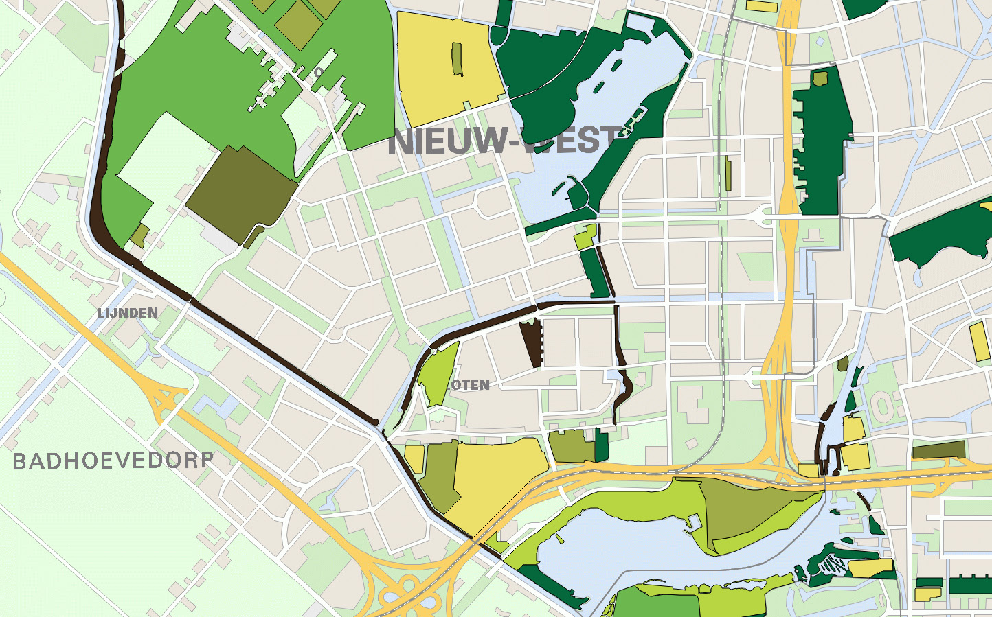 op 2,5 kilometer afstand - ten noordwesten van de planlocatie - liggen gebieden die zijn aangewezen als Natuurnetwerk (voorheen de Ecologische Hoofdstructuur).