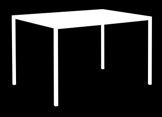 * Deze tafel is met een standaard tafelblad afgebeeld, andere tafelbladen zijn tegen