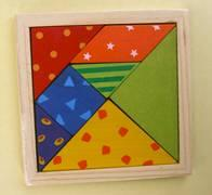 in houten opbergdoosje Tangram middel