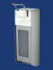 MEDIQO-LINE - Zeepdispensers kunststof / Soap dispensers ABS Zeep- en desinfectiemiddelen dispenser wit/grijs voor 500ml of 1000ml navulflessen.