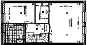 Eerste verdieping Hotelsuite 2 (tekening V-422a) - extra grote master bedroom - volwaardige ruimte voor walk-in closet met schuifdeur grenzend aan master bedroom - bediening licht via bewegingsmelder