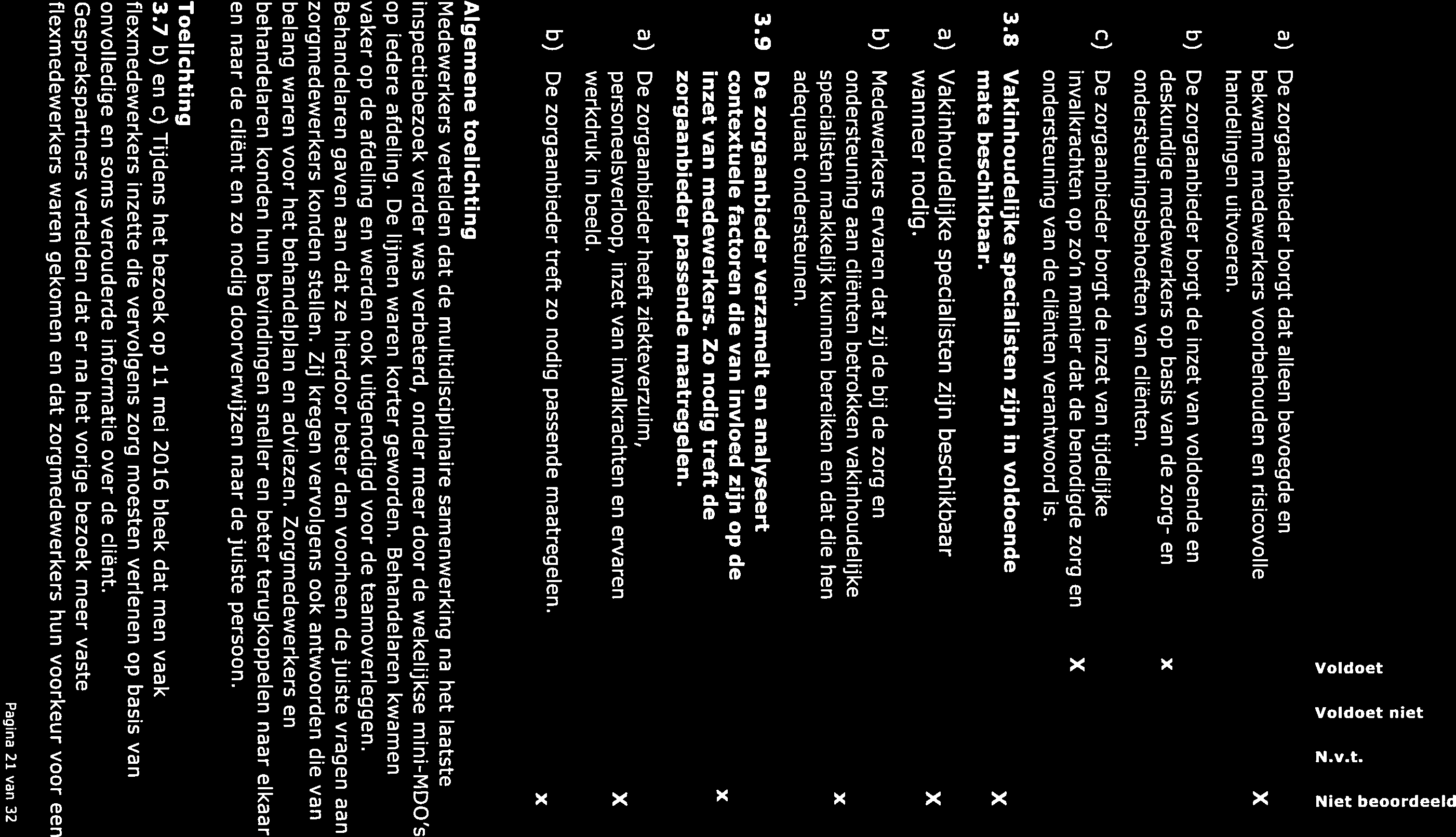 Conceptrapport van het hertoetsbezoek aan Vreugehof in Amsterdam op 25 augustus 216 w a) De zorgaanbieder borgt dat alleen bevoegde en bekwame medewerkers voorbehouden en risicovolle handelingen