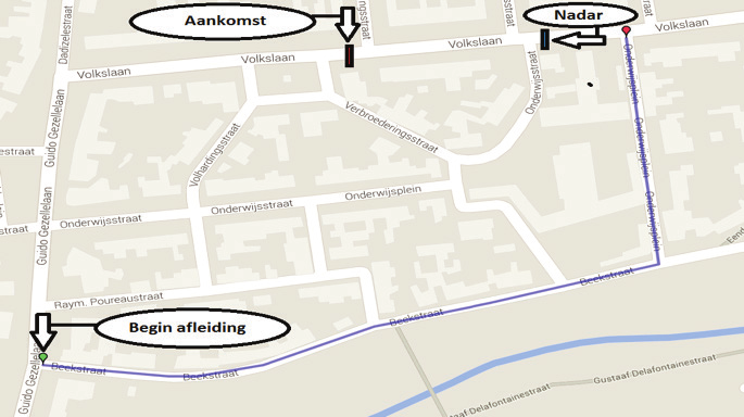 PARKINGS EN AFLEIDING NA DE WEDSTRIJD