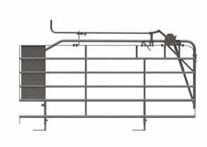 Dit systeem heeft als voordeel dat als er een tweede zeug in de ligbox wil, deze het achterste deel van het hek op zijn rug krijgt waardoor