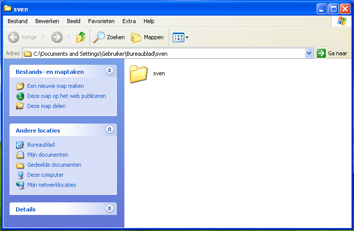 In het nieuw geopend venster staat een mapje met je