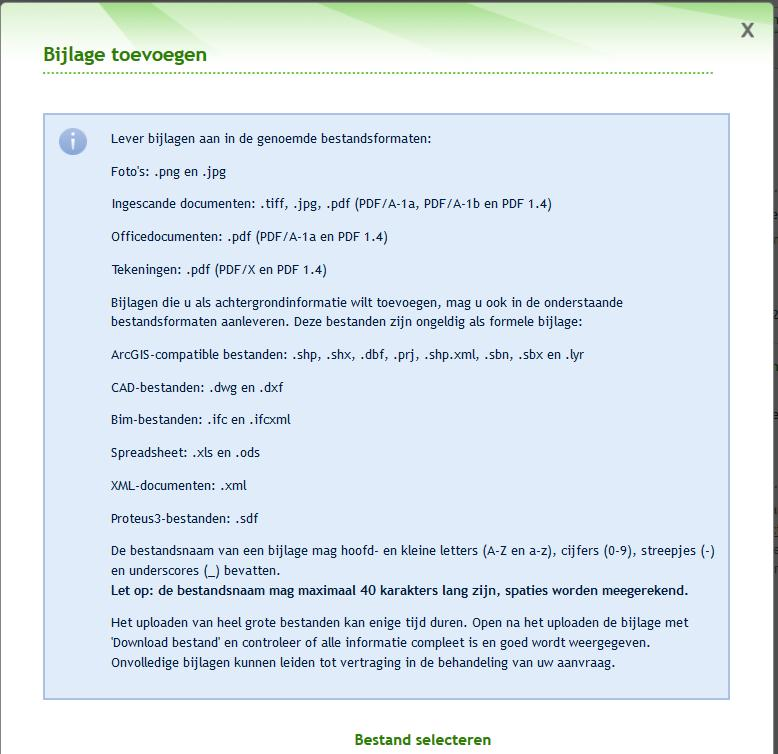 Notice bestandsformaten 7.1.2 Bijlage toevoegen Vanaf release 2.12.