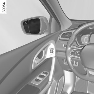 DODEHOEKWAARSCHUWING (3/4) B 14 4 Display B De functie is ingeschakeld en detecteert geen enkele andere auto. C D Indicator 4 Op elke spiegel 5 bevindt zich een indicator 4.