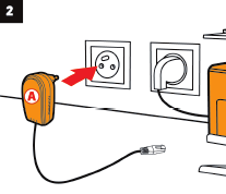 2.4. U hebt al een stopcontactnetwerk: een nieuwe adapter aan uw netwerk toevoegen (Hercules eplug 200 Mini Solo of Duo) Als voorbeeld nemen we een huis waarin u al een stopcontactnetwerk hebt