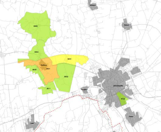 Vraag 3: Wat is de postcode van uw huisadres? De respondenten van enquête II komen voor het grootste deel uit Zuidhorn. Waarna ook bij deze enquête Aduard volgt.