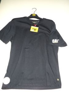 Cat logo op mouw 91/76/1378 S 91/76/1379 M 91/76/1380 L 91/76/1382