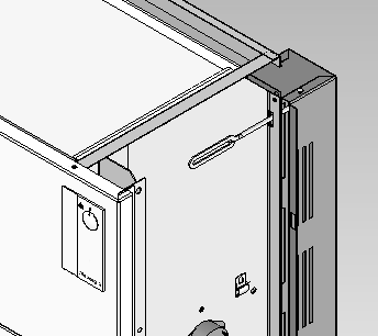 Opbouw apparaten Apparaat openen (fig. 2): 1. Kunststof afdekdoppen verwijderen, schroeven boven en beneden losdraaien. 7. 6. B A 2. Zijwanden vooraan naar buiten trekken en naar achteren afnemen. 3.