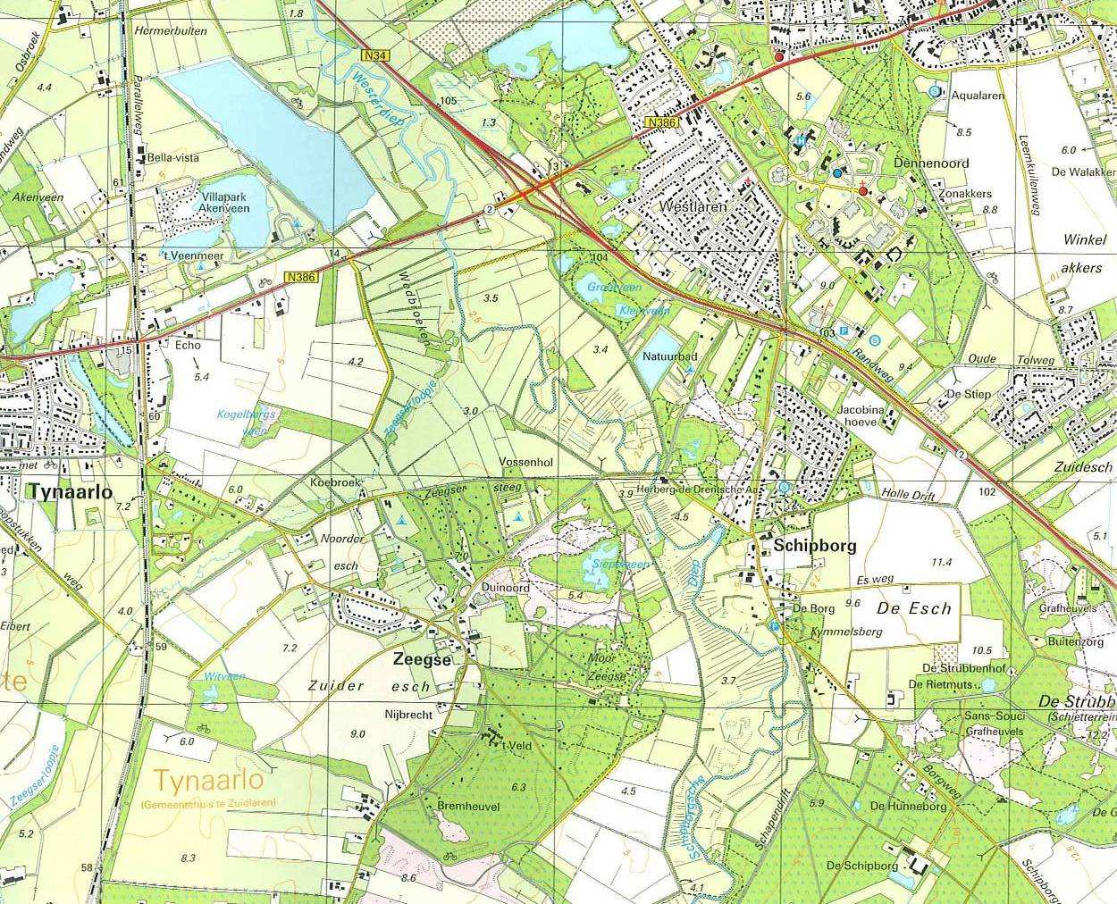 Schipborg in 2006 (Topografische atlas, ANWB)